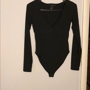 Black long sleeve bodysuit